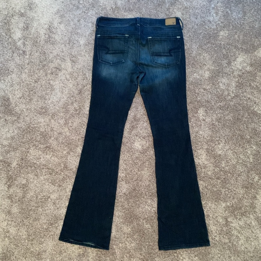 American Eagle Dark Blue Kick Boot Jeans 10 X-Long - Picture 4 of 4